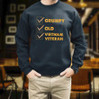 Funny Veteran Grumpy Old Vietnam Veteran Printed 2D Unisex Sweatshirt