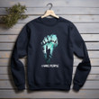 Funny Big Foot Bigfoot Hiding In The Mountains I Hate People Camping Hunting Printed 2D Unisex Sweatshirt