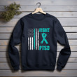Fight PTSD Awareness American Flag Veteran Support Printed 2D Unisex Sweatshirt