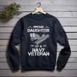 Proud Daughter Of A US Navy Printed 2D Unisex Sweatshirt