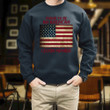Proud To Be An American Legion Member Vintage USA Flag Printed 2D Unisex Sweatshirt