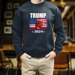 Trump Trump 2024 American Flag Printed 2D Unisex Sweatshirt