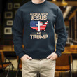 Trump With Sayings America Needs Jesus And Trump Printed 2D Unisex Sweatshirt