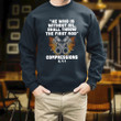 Veteran Dad Gun He Who Is Without Oil Shall Throw Printed 2D Unisex Sweatshirt