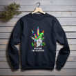Nomes Tie Dye Weed Leaf Kiss Me I'm Highrish St Patrick's Day Clothes Printed 2D Unisex Sweatshirt