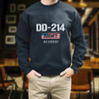 USA Flag DD214 US Army Veteran Alumni Printed 2D Unisex Sweatshirt