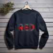 R.E.D Remember Everyone Deployed Printed 2D Unisex Sweatshirt