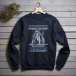 The Devil Whispered In My Ear You Are Not Strong Enough White Blue Text Printed 2D Unisex Sweatshirt