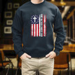 Veteran One Nation Under God Christian American Flag Printed 2D Unisex Sweatshirt