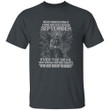 Never Underestimate A Man Who Was Born In September Even The Devil Printed 2D Unisex T-Shirt