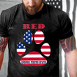 RED Friday Military Service Dogs Veteran Gift Idea Printed 2D Unisex T-Shirt