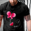 Butterfly Faith Breast Cancer Awareness Meaningful Gift Printed 2D T-Shirt