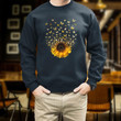 Butterfly Sunflower Flying Unique Design Great Gift For Mom Printed 2D Sweatshirt