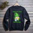 Gnome Shut Up Liver Shamrock St. Patrick Day Printed Printed 2D Sweatshirt