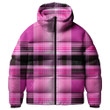 Valentine Pink White And Black Madras Plaid Pattern Unisex Puffer Jacket Down Jacket