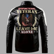 Eagle Dysfunctional Veteran Leave Me Alone US Flag Gifts For Air Force Veterans Unisex Leather Jacket
