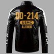 DD-214 Marine Corps Alumni USMC Veterans Unisex Leather Jacket