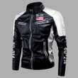 USA Flag DD-214 US Army Veteran Alumni Unisex Leather Jacket