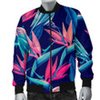 Tropical Flower Pattern Print Design Tf024 Men Bomber Jacket