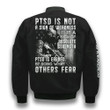 Veterans PTSD Is Not A Sign Of Weakness Black 3D Printed Unisex Bomber Jacket