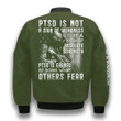 Veterans PTSD Is Not A Sign Of Weakness Green 3D Printed Unisex Bomber Jacket