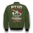 Veteran Dad PTSD You Never Know What We Are Fighting Underneath Green 3D Printed Unisex Bomber Jacket