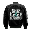 Do Not Forget The 22 Veterans Commit Suicide Each Day Black 3D Printed Unisex Bomber Jacket