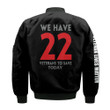 22 Veterans To Save Today You Are Not Alone Black 3D Printed Unisex Bomber Jacket
