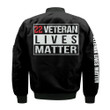 22 Every Day Veteran Lives Matter Suicide Awareness Military Black 3D Printed Unisex Bomber Jacket