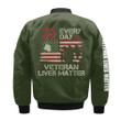22 Every Day Veteran Lives Matter Green 3D Printed Unisex Bomber Jacket