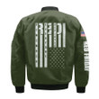 Red Friday Flag Remember Everyone Deployed Green 3D Printed Unisex Bomber Jacket