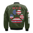 RED Friday Military Service Dogs Veteran Green 3D Printed Unisex Bomber Jacket