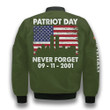 American Patriots 11Th Of September Memorial Never Forget 20Th Anniversary Green 3D Printed Unisex Bomber Jacket