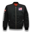 4Th Of July American Flag Veterans Patriotic Eagle Black 3D Printed Unisex Bomber Jacket