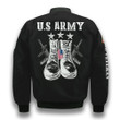 Patriotic Army 4Th Of July Us Flag High Quality Black 3D Printed Unisex Bomber Jacket