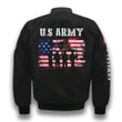 Patriotic Army 4Th Of July Us Flag Black 3D Printed Unisex Bomber Jacket