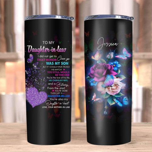 Personalized Tumbler To My Daughter-In-Law, Gifts For Daughter-In-Law, Birthday's Gift Stainless Steel Tumbler