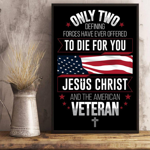 Veteran Poster Only Two Defining Forces Have Ever Offered To Die For You Poster 24x36
