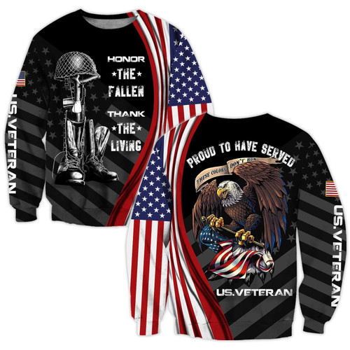 Honor The Fallen Thank The Living All Over Printed Sweatshirts