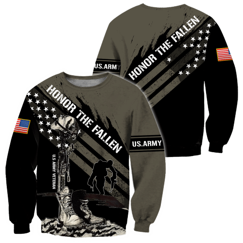 Honor The Fallen Veteran 3D Shirt All Over Printed Sweatshirts