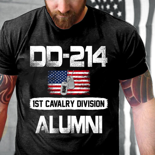 Personalized DD-214 Shirt 1St Cavalry Division Alumni Personalized T-Shirt