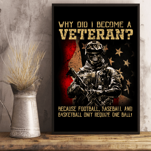 Why Did I Become A Veteran 24x36 Poster