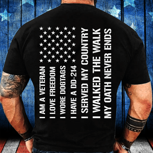 Veteran Shirt I Am Veteran I Love Freedom I Have A DD-214 T-Shirt