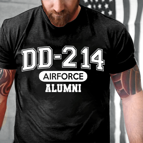 DD-214 Air Force Alumni, USAF Veterans T-Shirt - ATMTEE