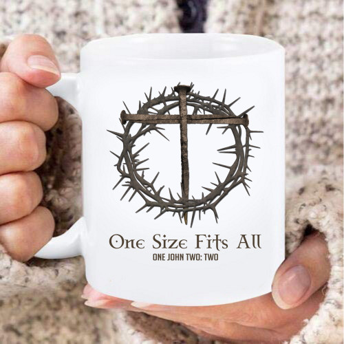 Christian Mug One Size Fits All Jesus White Mug
