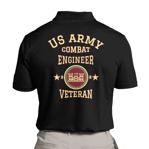 Army US Army Combat Engineer Veteran Polo Shirt