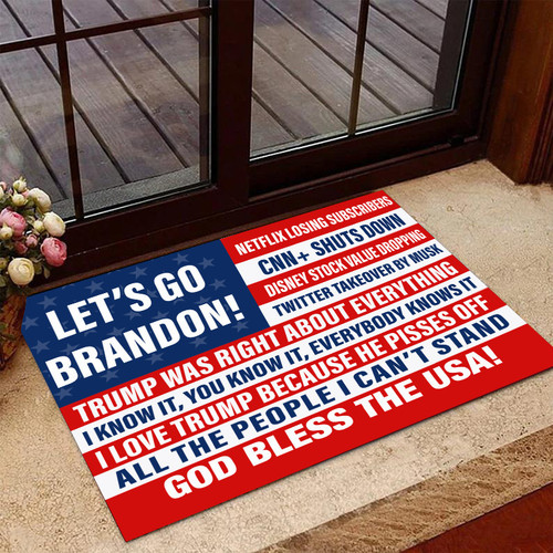 Let's Go Brandon, I Love Trump Because He Pissed Off All The People I Can't Stand Doormat