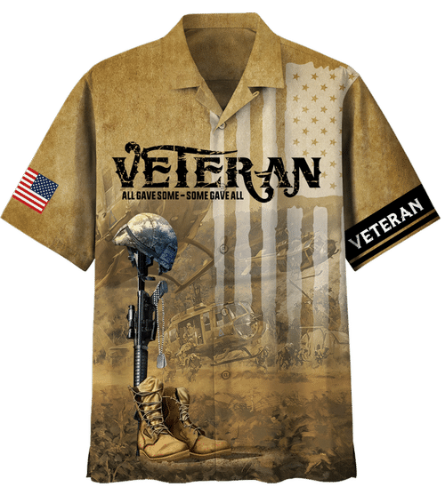 Veteran Shirt, All Gave Some Some Gave All Veteran Hawaiian Shirt