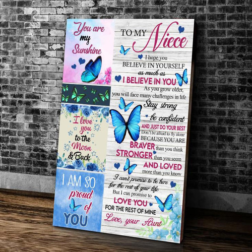 Personalized To My Niece I Hope You Believe In Yourself As Much As I Believe In You Matte Canvas