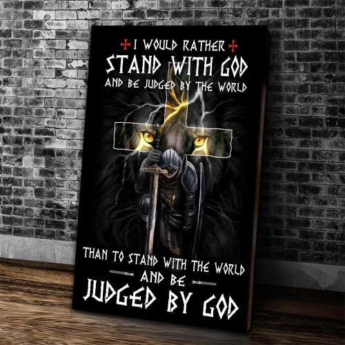 Veteran Canvas, I Would Rather Stand With God And Be Judged By The World Canvas